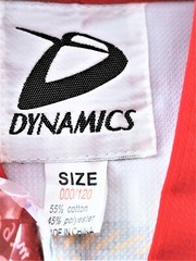 DINAMICS Martial Arts AN’S TAEKWONDO Shirt/SHORT Kids White/RED SET SIZE 000/120