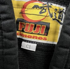 Fuji Gi Top Childrens Size C1 Black BJJ Jiujitsu Grappling Kids Youth Active