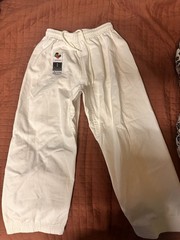 Arawaza WKF Approved Middleweight Karate Gi Pants, White, Adult Unisex Size 37