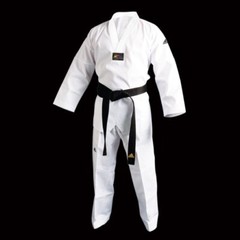 ADIDAS ADI-CHAMP III TAEKWONDO UNIFORM WITH WHITE V-NECK
