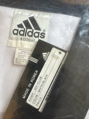 Adidas White With Black Collar Taekwondo Uniform Size 8/220 CM