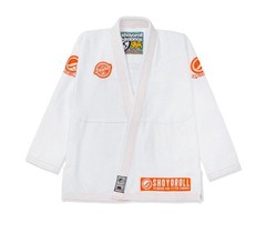 White BJJ Gi Shoyoroll Ember Competitor JIU-JITSU UNIFROM With Bag 450 GSM