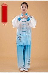 Women Silk Satin Chinese Tai Chi Suit Female Kung Fu Wushu Martial Arts Uniform