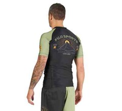 Fuji Japanese Heritage MMA BJJ Jiu Jitsu Long Sleeve LS Rashguard – Black/Green