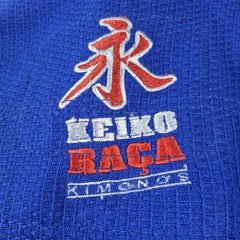 Keiko Raca Brazilian Jiu Jitsu Blue Gi Top Kimono Size 4 BJJ Gold Heavy NEW