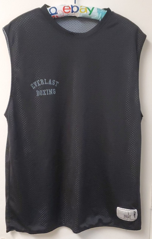 Everlast Boxing Mesh Sleeveless Pullover Vest Black/ Gray Polyester
