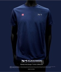 MOOTO KUKKIWON Cool Round T-Shirts WTF Martial Arts White/Black/Navy Taekwondo