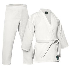 Judo Karate Training Suit Martial Arts White Uniform Set For Kids / Adults