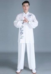 Summer Tai Chi Clothes Wrinkle Free Wushu Clothing Kung Fu White Women Men
