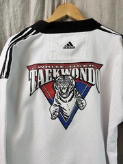 Adidas Taekwondo Dobok Gi Jacket Mens 3XL White Tiger WTF Uniform Top Korea