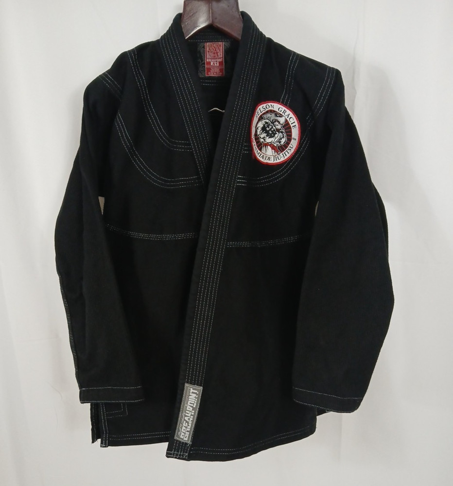 Break Point Classic BJJ Gi Sz A1 Black Top Relson Gracie Academy Jiu Jitsu