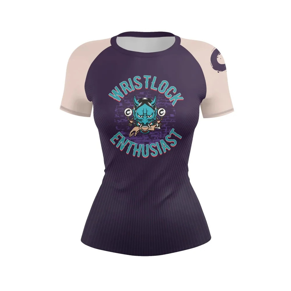Women’s MMA BJJ Training Shorts Sets Rashguard Gym Jiu-Jitsu Wristlock No Gi