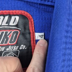 Keiko Raca Brazilian Jiu Jitsu Blue Gi Top Kimono Size 4 BJJ Gold Heavy NEW