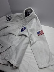 Sanabul NASA BJJ Gi K2 White Jiu Jitsu Uniform Astronaut Patch Complete Gi Pants