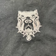 Black Ripstop Gi PANTS ONLY BJJ MMA JUDO size A1 L HERO Pitbull Dog