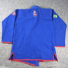 Keiko Raca Brazilian Jiu Jitsu Blue Gi Top Kimono Size 4 BJJ Gold Heavy NEW