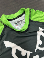 BAD BOY Ranked RASHGUARD Green GI Jiu Jitsu BJJ MMA Youth Teen Brazil READ