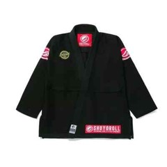 Black BJJ Gi Shoyoroll Cut RVCA Batch 136 Competitor Retro BJJ Uniform 450 GSM