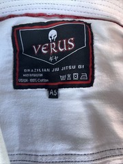 Verus BJJ Gi Jacket A5 White Brazilian Jiu Jitsu Pearl Weave Jacket Only
