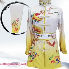 Gradient Martial Arts Uniform Kung Fu Tai Chi Suit Changquan Set Dragon Pattern