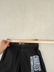 Charles Gracie Jiu Jitsu No Gi Shorts Adult 28 Made In USA Black BJJ MMA Logo