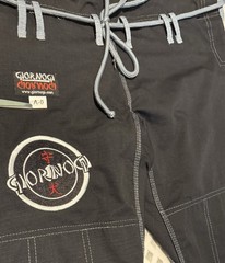 Giornogi BJJ Gi Pants A0 Black Ripstop 100% Cotton Jiu Jitsu Martial Arts Pants