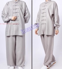 Men Women Linen Tai Chi Uniforms Kung Fu Suit Martial Arts Wing Chun Clothes Set