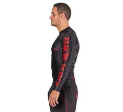 Fuji Fear the Reaper MMA BJJ Jiu Jitsu Long Sleeve LS Rashguard – Black/Red