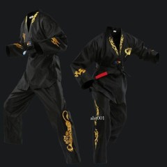 Black Taekwondo Uniform Dobok Adult Kids Female Taekwondo Dobok Cotton Suits