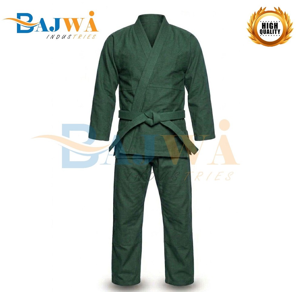 Evergreen Cotton Jiu Jitsu Gi with Belt, BJJ Martial Arts Uniform