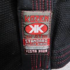 Kozen Official Jiu Jitsu Unisex A3 Black Red Kimono Standard Fighter Embroidered