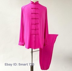 Women Men Tang Kung Fu Suit Outfits Silk Martial Arts Uniform Yoga Tai Chi Sets