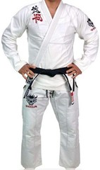 SHOGUN Fight Jiu Jitsu Gi Ultra Light 'Kanji’ White IBJJF Legal 350gsm Cotton