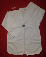 NEW NWT! TIGER CLAW KOREAN TAEKWONDO White UNIFORM TOP Shirt sz Adult 6 Karate