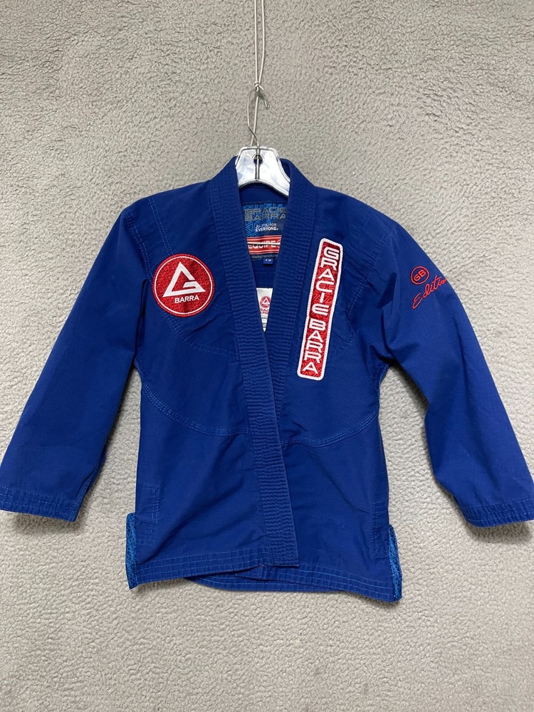 Gracie Barra Kimono Gi Jacket Youth Y5 Blue MMA Jiu Jitsu Uniform TOP ONLY