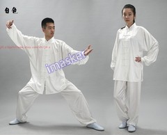 Unisex Korean Silk Tai Chi Suit Kung Fu Uniform Martial Arts Performance Clothes
