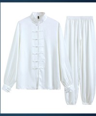 Summer Acetate Ice Silk Taiji Suit Tai Chi Uniform Six Colors Long Sleeved Wushu