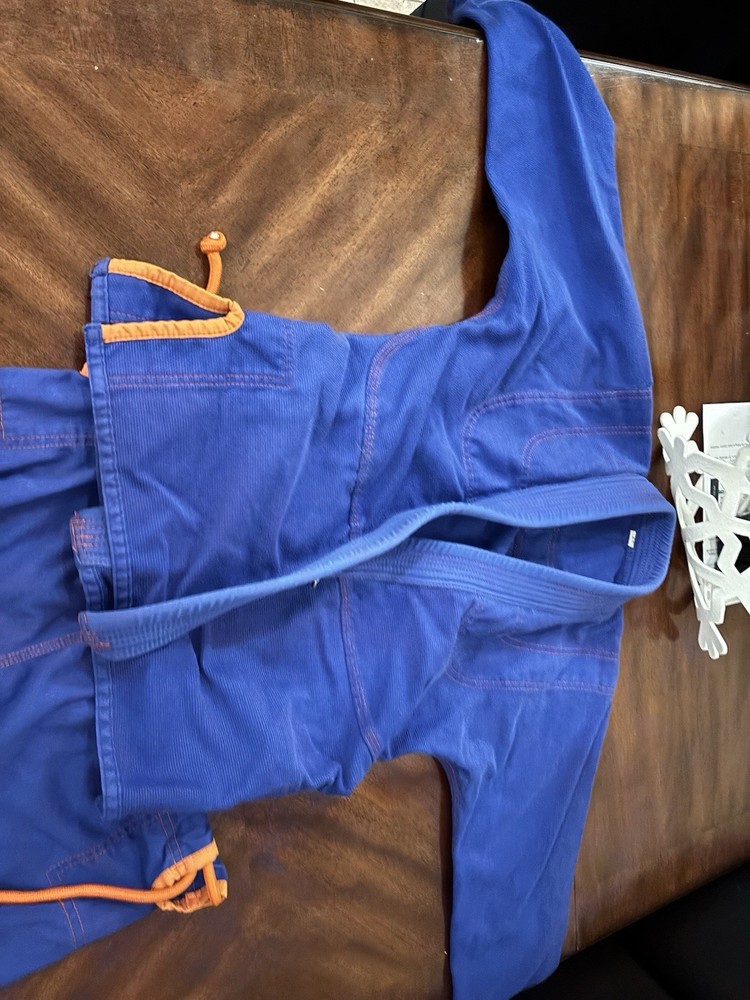 Jujutsu and Martial arts GI A1 blue with white belt unisex