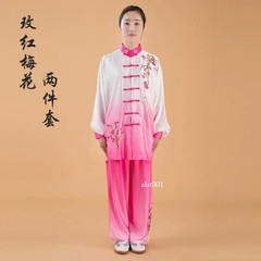 Women Silk Satin Chinese Tai Chi Suit Female Kung Fu Wushu Martial Arts Uniform