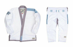 Albino and Preto Batch #7 Grey Skies White JIU JITSU GI PREMIUM Quality