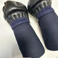Japanese Kendo Kote Gauntlets Navy/Black 1 Pair Used #26072406