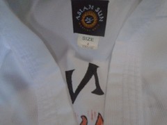 Asian Sun Jacket White Size 4 Martial Arts Adult clean
