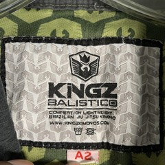 Kingz Balistico BJJ Gi Jacket A2 Large Gray Mens Jiu Jitsu Kimono Carlson Gracie