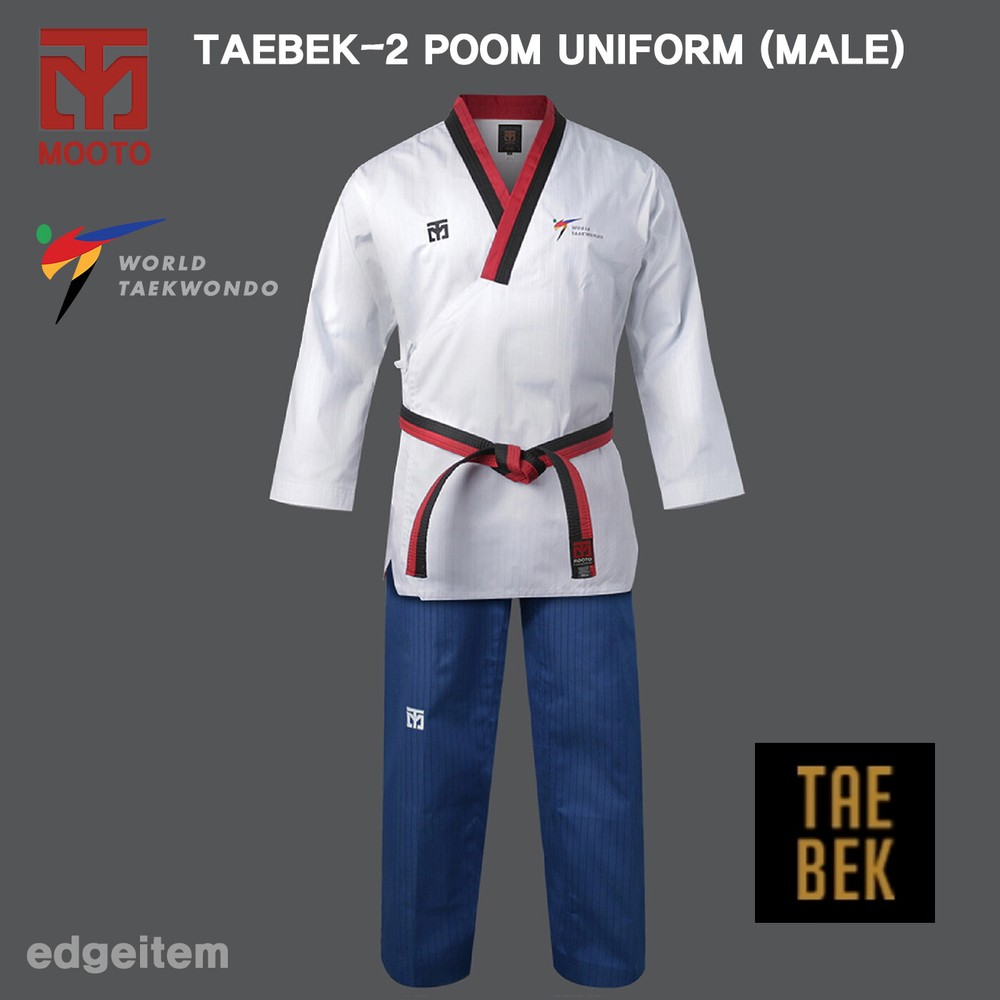 MOOTO Taebek-2 Poomsae Poom Uniform (Male) WT Taekwondo Dobok