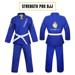 Jiu Jitsu Kimono Preshrunk Training Gi IBJJF Approved Uniform with Belt – Blue
