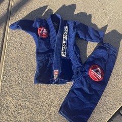 Gracie Barra Equipe Kimono And Pants Brazilian Jiu-Jitsu Gi Blue Youth 2 / 3