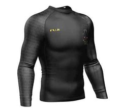 Fuji Oni Legend Flex Lite Mens MMA BJJ Jiu Jitsu LongSleeve LS Rashguard – Black