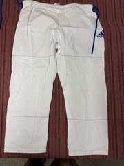 MENS USED ADIDAS JUI JITSU WHITE COTTON GI PANTS BJJ SET SIZE A2