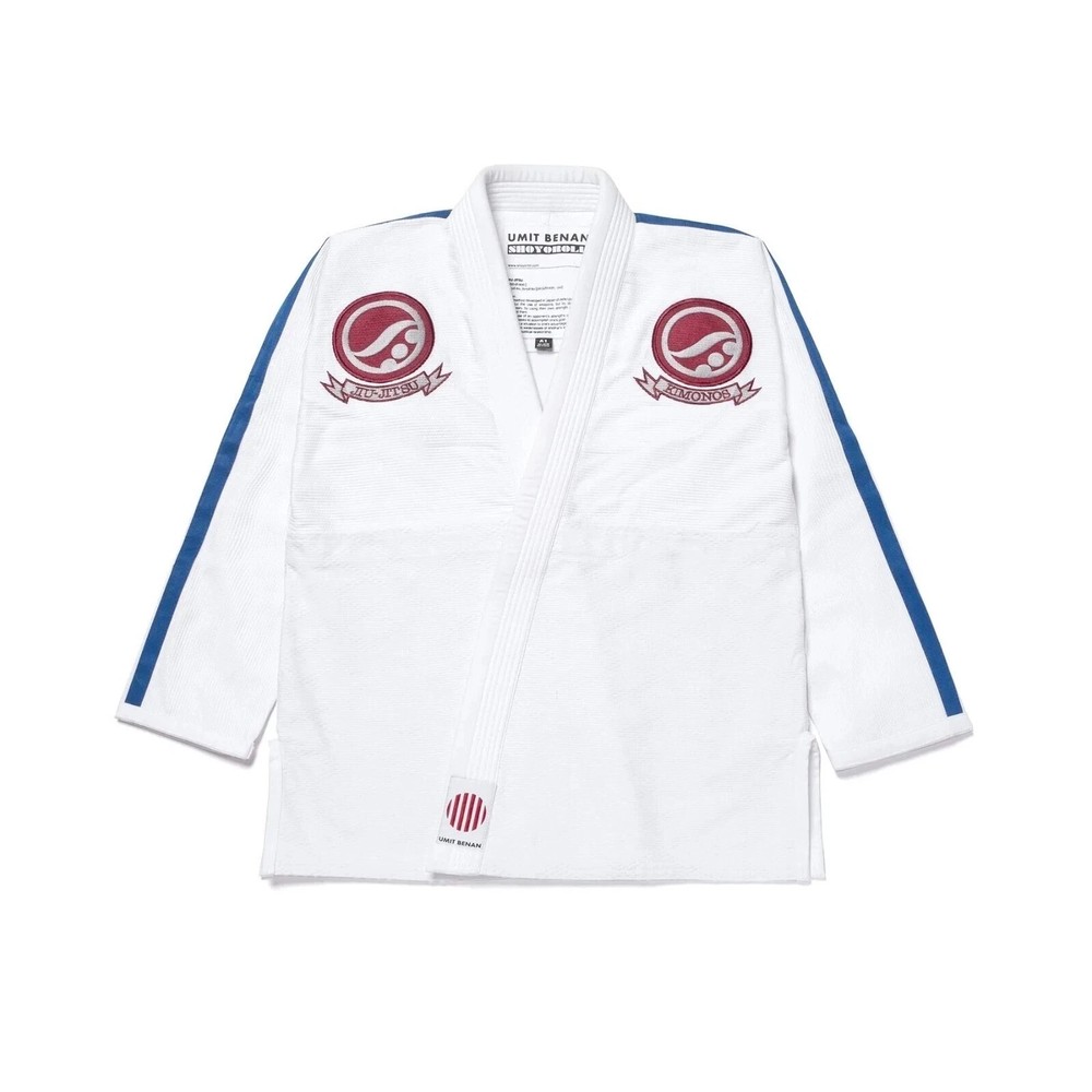 Shoyoroll Batch 107 BJJ Gi V1 Umit Benan White/Maroon 450 GSM – Free Bag