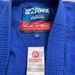 Gracie Barra Set Pants Top Youth Y3 Blue Gi Equipe GB Edition Jiu Jitsu Set
